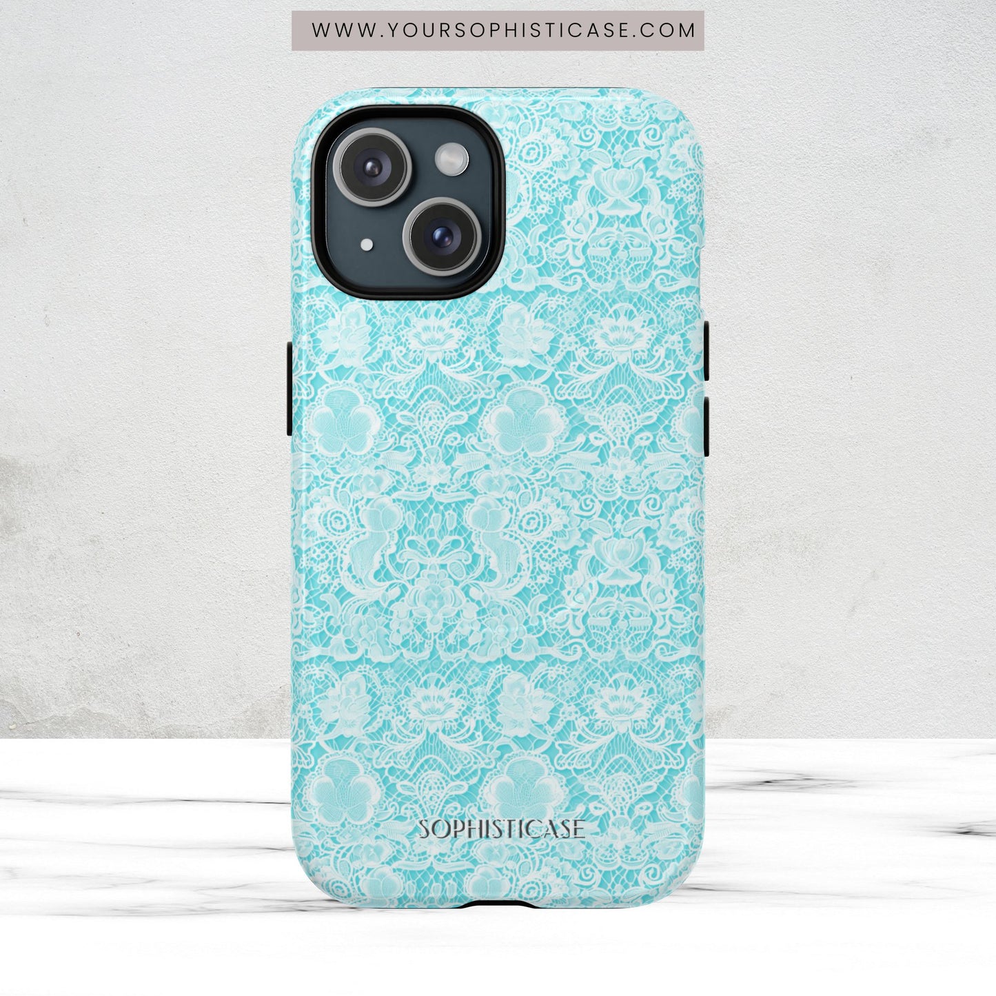 Luxe Lace in Aqua - Magsafe Case