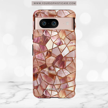 Rose' Runway in Champagne Mosaic - Tough Phone Case