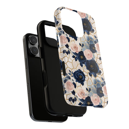 Royal Floral in Navy Hive - Tough Phone Case