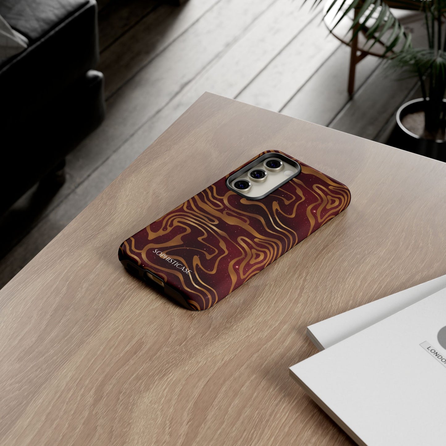 Cosmic Zebra in Red - iPhone Case, Samsung Galaxy Case, Google Pixel Case