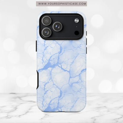 Marble Opulence in Blue - iPhone Case