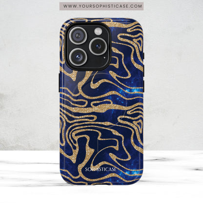 Cosmic Gold in Blue - iPhone Magsafe Case