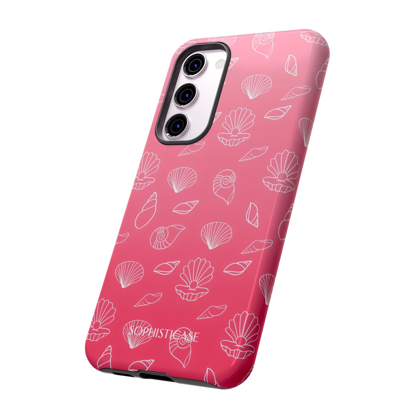 Seashell Society in Sunset Pink - iPhone Case, Samsung Galaxy Case, Google Pixel Case