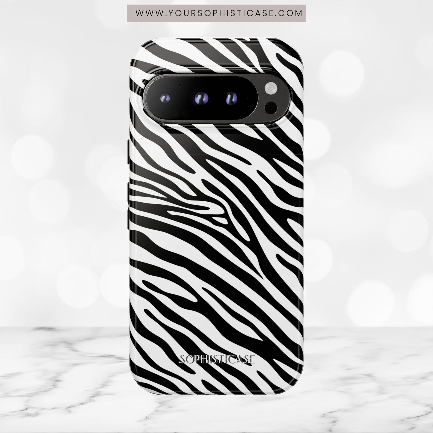Dark Thoughts in Urban Zebra - Tough Phone Case