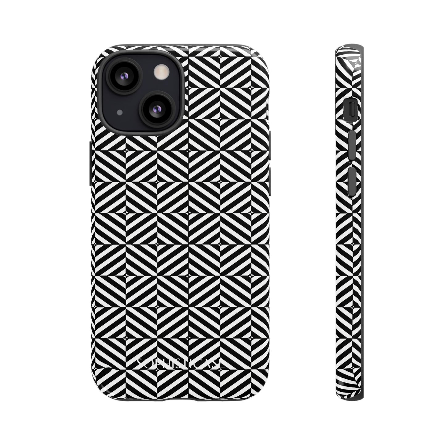 Illusions in Black - iPhone Case