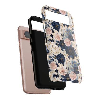 Royal Floral in Navy Hive - Tough Phone Case