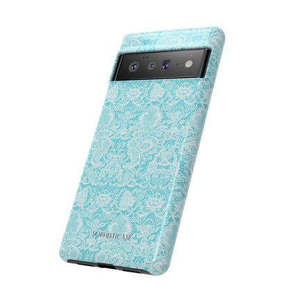 Luxe Lace in Aqua - iPhone Case, Samsung Galaxy Case, Google Pixel Case