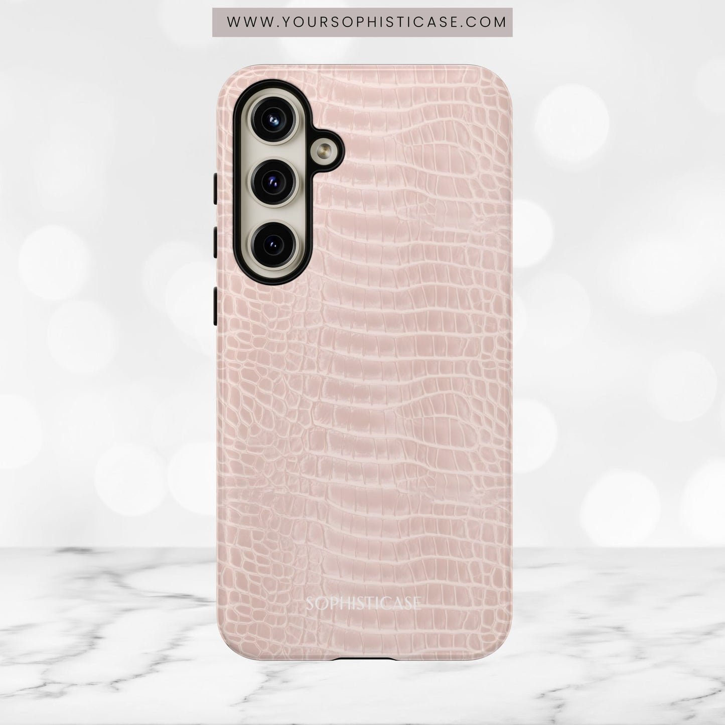 Luxe Leather in Neutral Beige - iPhone Case, Samsung Galaxy Case, Google Pixel Case