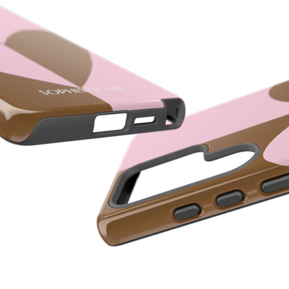 Be Mine in Pink and Brown - iPhone Case, Samsung Galaxy Case, Google Pixel Case