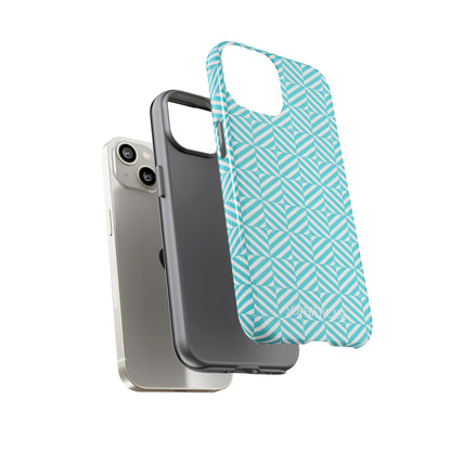 Illusions in Aqua - iPhone Case