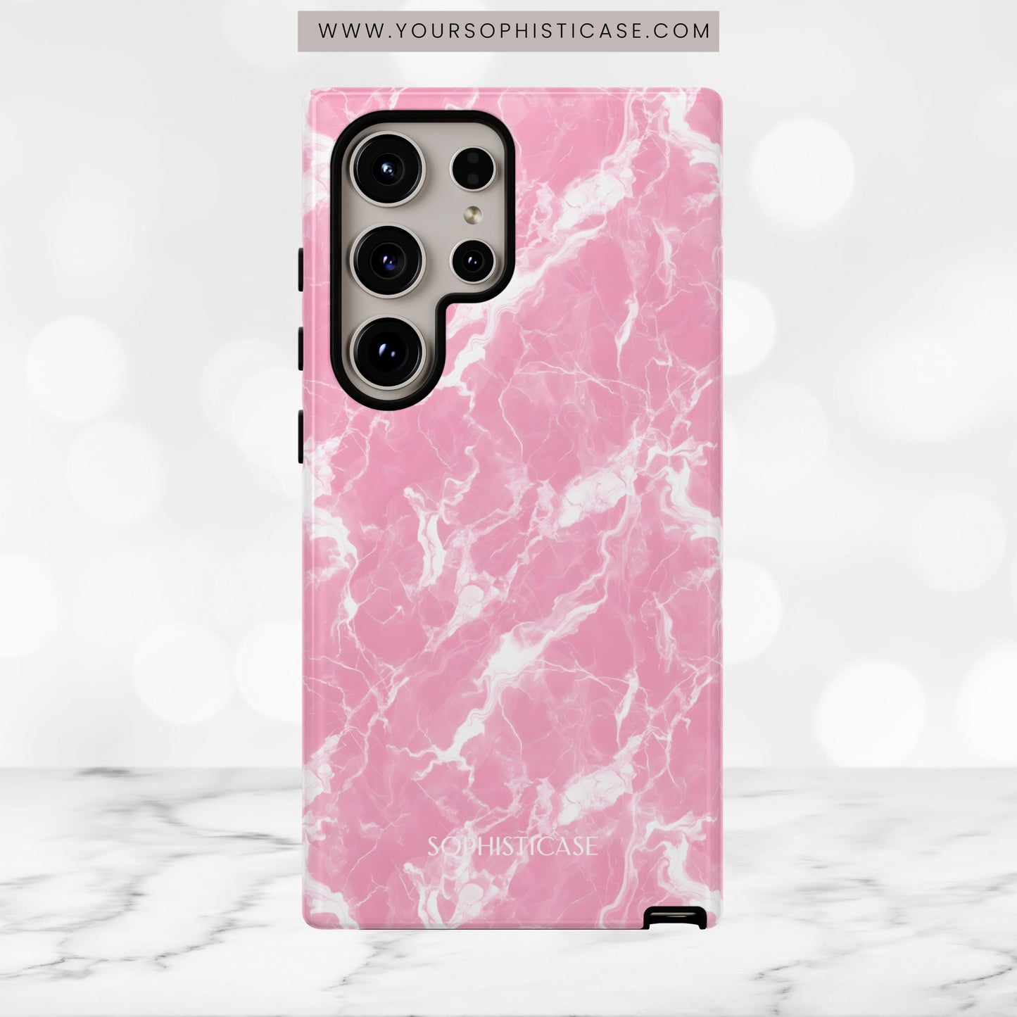 Marble Crush in Pink - Tough Phone Case