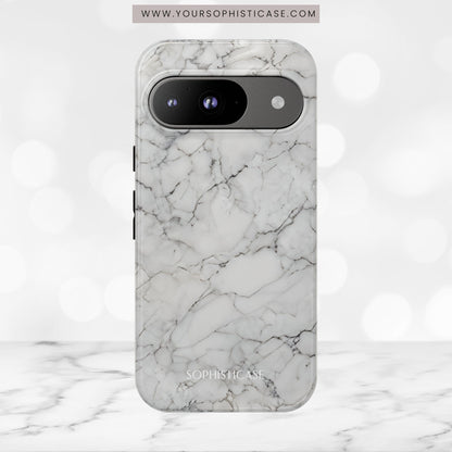 Marble Opulence in White - iPhone Case, Samsung Galaxy Case, Google Pixel Case