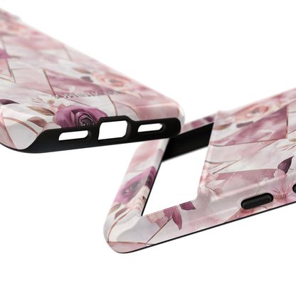 Royal Floral in Plum Chevron - Tough Phone Case