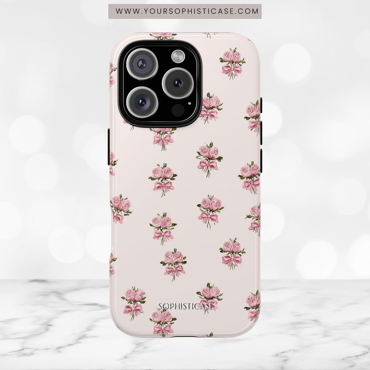 The Sweetest Thing in Coquette Rose Bouquet - iPhone Case, Samsung Galaxy Case, Google Pixel Case