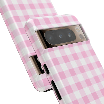 Gingham in Pink - iPhone Case, Samsung Galaxy Case, Google Pixel Case
