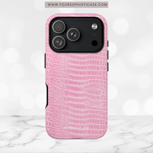 Luxe Leather in Pink - iPhone Case