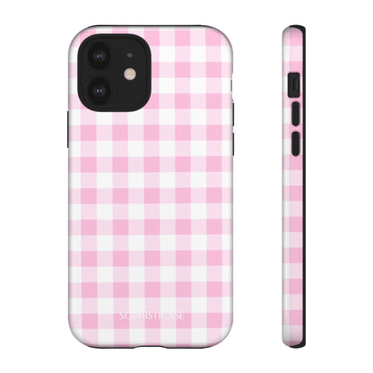 Gingham in Pink - Tough Phone Case