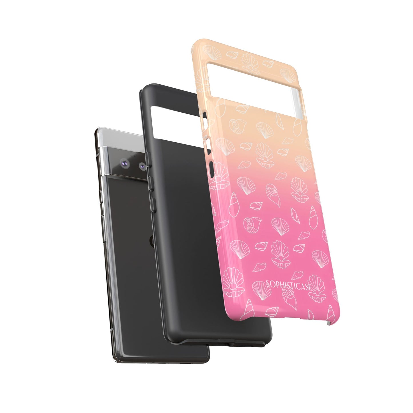 Seashell Society in Sandy Pink Sunset - iPhone Case, Samsung Galaxy Case, Google Pixel Case