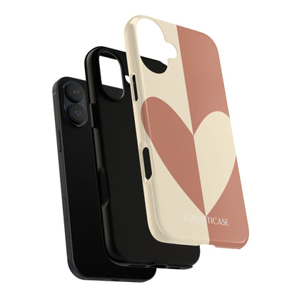 Be Mine in Brown and Cream - iPhone Case