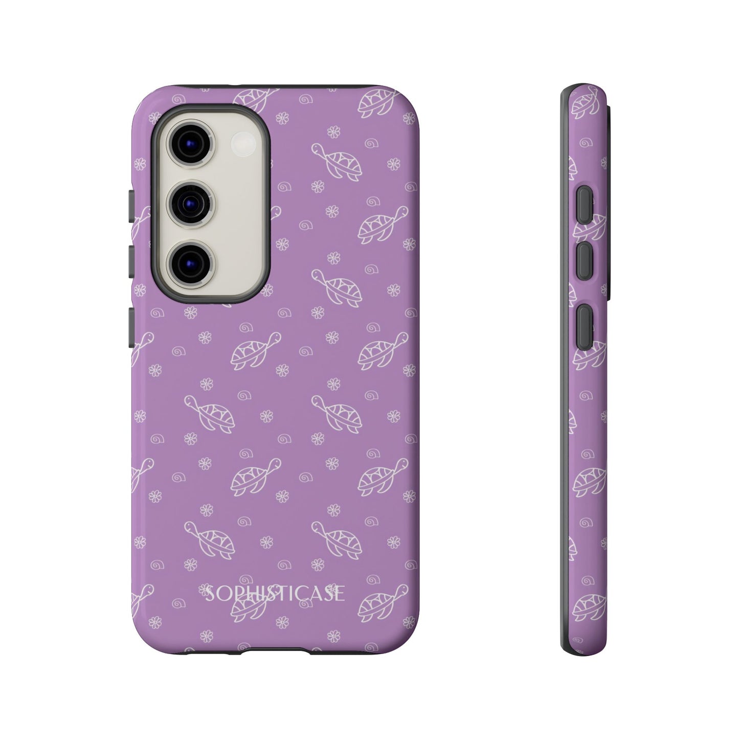 Turtle Island in Purple - Drop Proof Phone Case for Samsung Galaxy