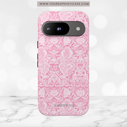 Luxe Lace in Pink - iPhone Case, Samsung Galaxy Case, Google Pixel Case