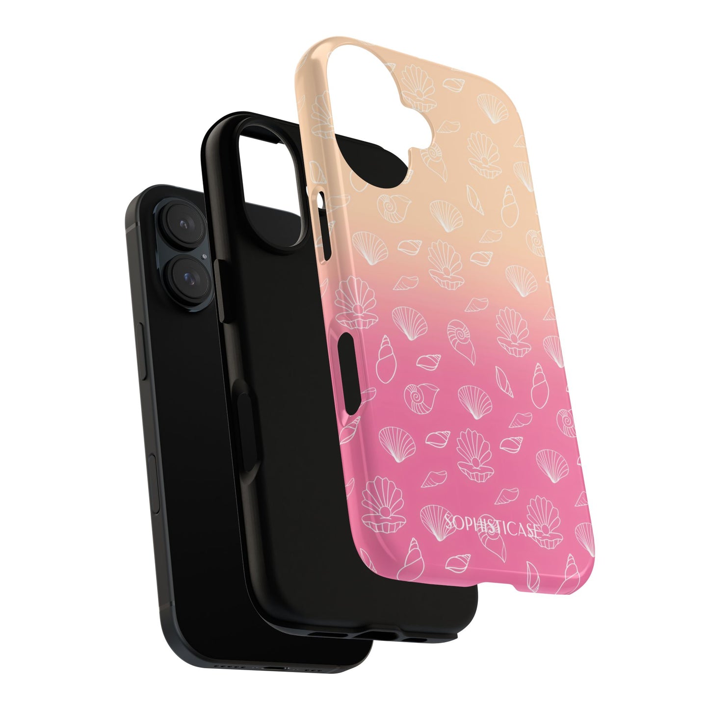 Seashell Society in Sandy Pink Sunset - iPhone Case