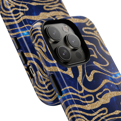 Cosmic Gold in Blue - iPhone Magsafe Case
