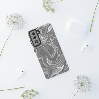 Liquid Dreams in Charcoal - Tough Phone Case