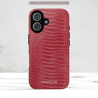 Luxe Leather in Cherry Red - Magsafe Case