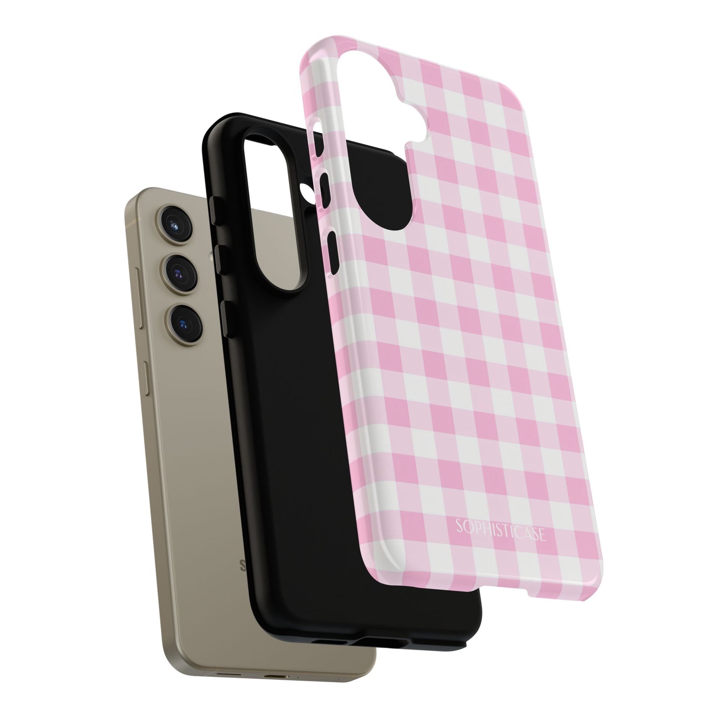 Gingham in Pink - Tough Phone Case