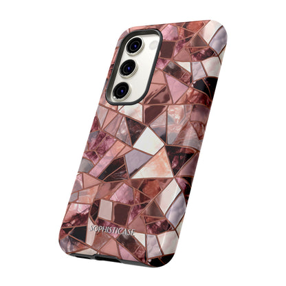 Rose' Runway in Merlot Mosaic - Tough Phone Case