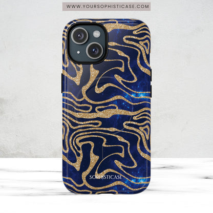 Cosmic Gold in Blue - iPhone Magsafe Case