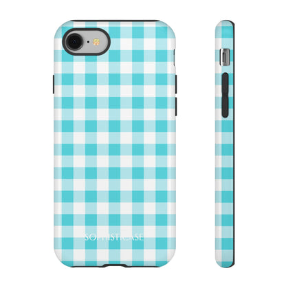 Tough Case - Gingham in Aqua