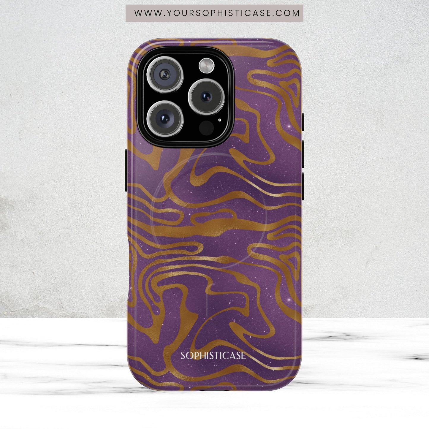 Cosmic Gold in Purple - iPhone Magsafe Case