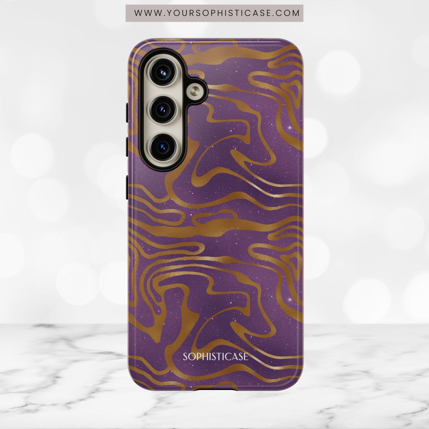 Cosmic Gold in Purple - iPhone Case, Samsung Galaxy Case, Google Pixel Case