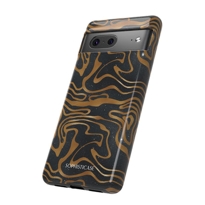 Cosmic Gold in Black - iPhone Case, Samsung Galaxy Case, Google Pixel Case