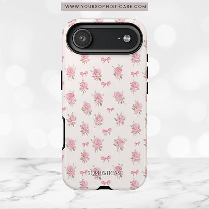 The Sweetest Thing in Coquette Roses and Bows - iPhone Case
