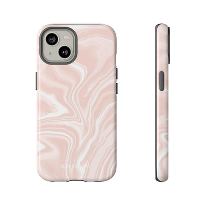 Liquid Dreams in Neutral Beige - iPhone Case