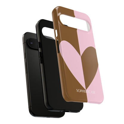 Be Mine in Pink and Brown - iPhone Case, Samsung Galaxy Case, Google Pixel Case