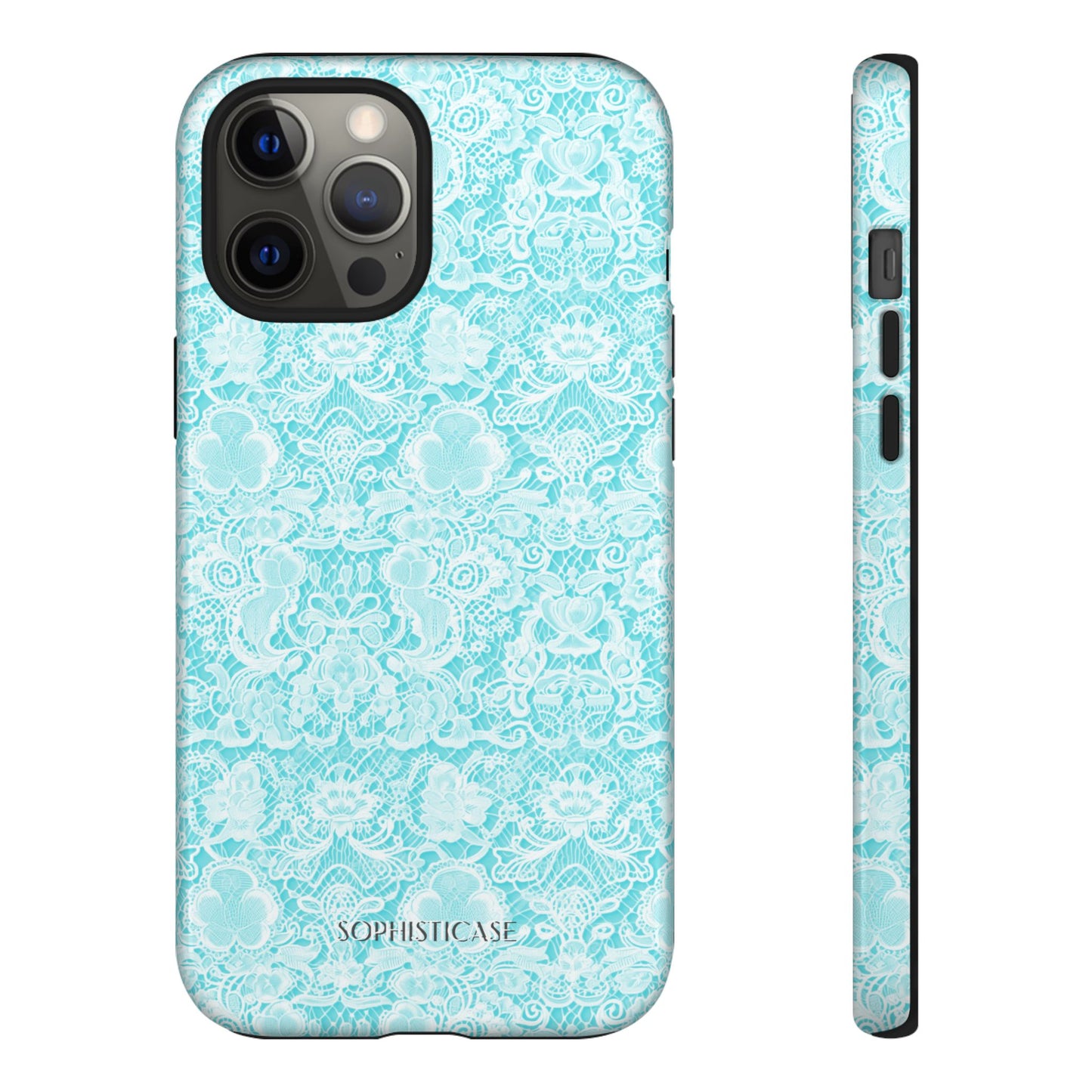 Luxe Lace in Aqua - iPhone Case, Samsung Galaxy Case, Google Pixel Case