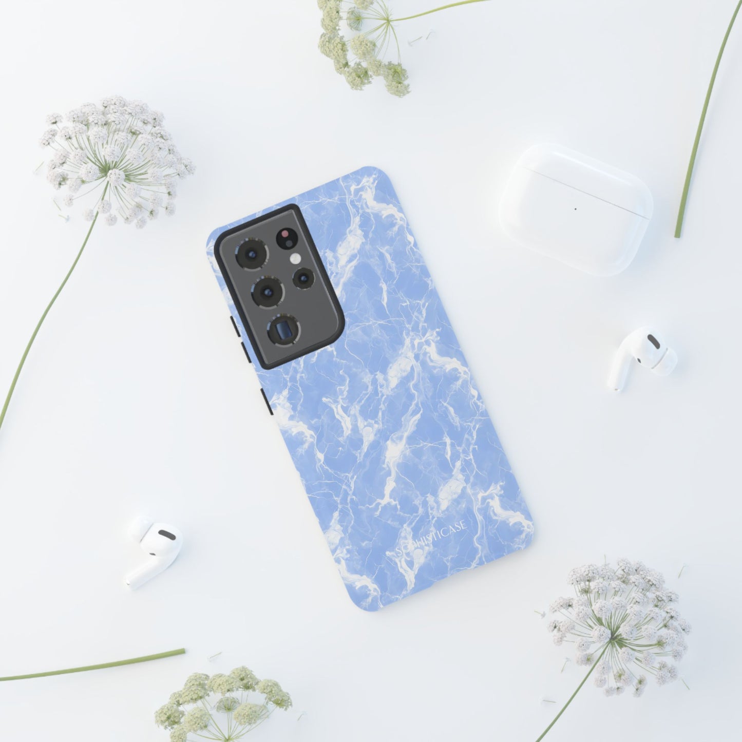 Marble Crush in Blue - Tough Phone Case