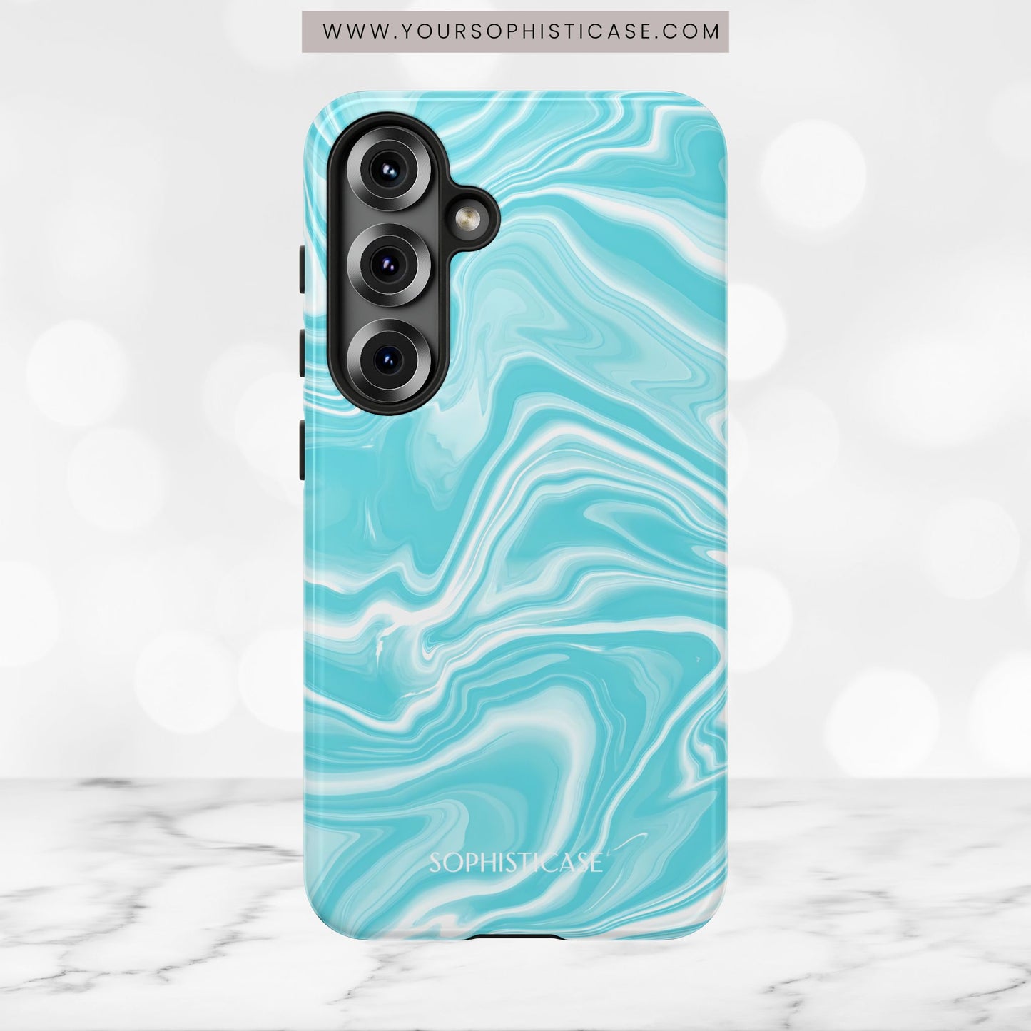 Liquid Dreams in Aqua - Tough Phone Case