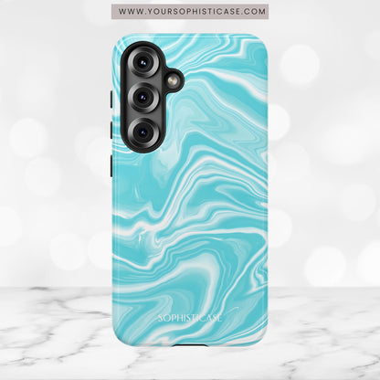 Liquid Dreams in Aqua - Tough Phone Case