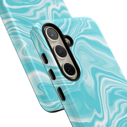 Liquid Dreams in Aqua - Tough Phone Case