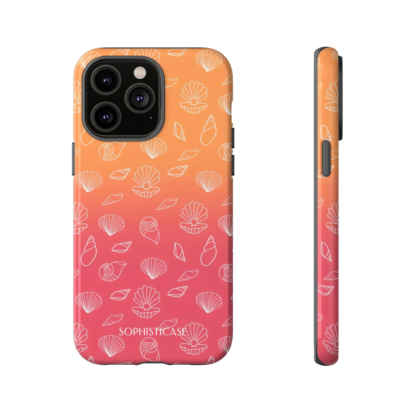 Seashell Society in Sunset Orange - iPhone Case, Samsung Galaxy Case, Google Pixel Case