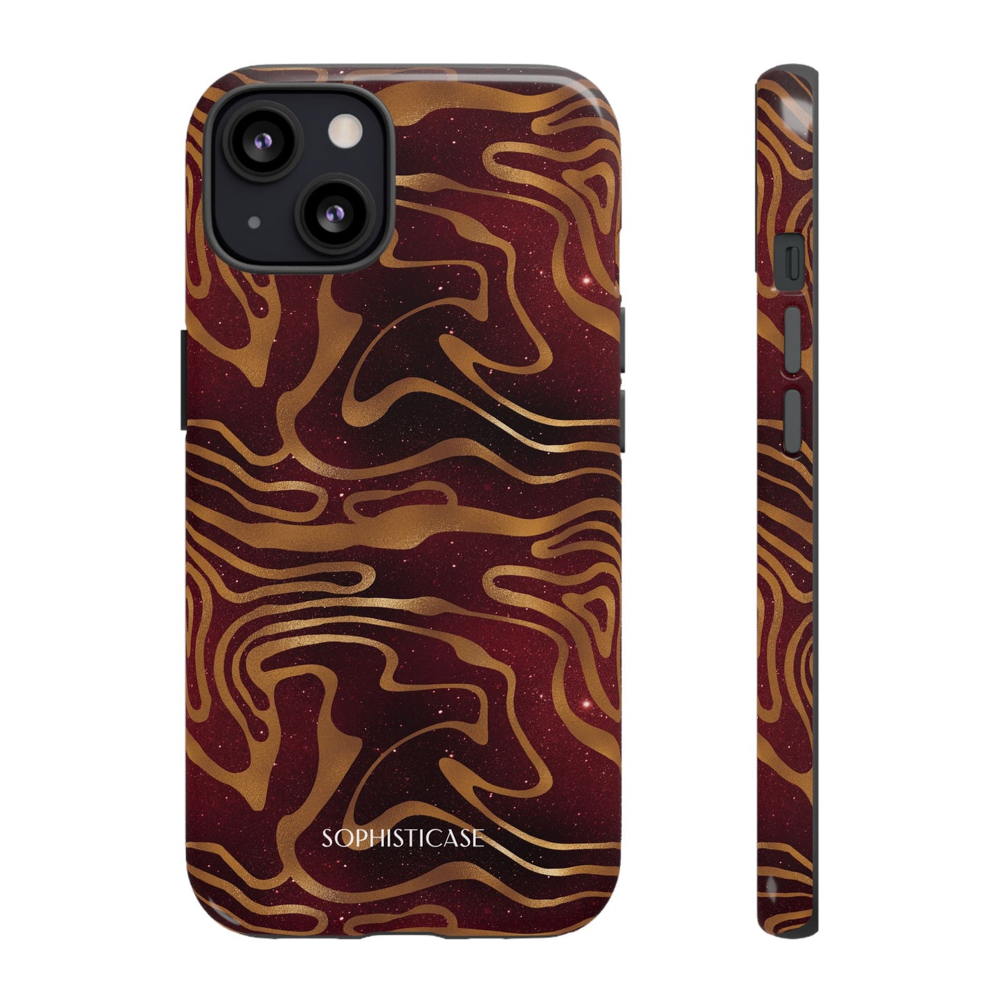 Cosmic Gold in Red - iPhone Case, Samsung Galaxy Case, Google Pixel Case
