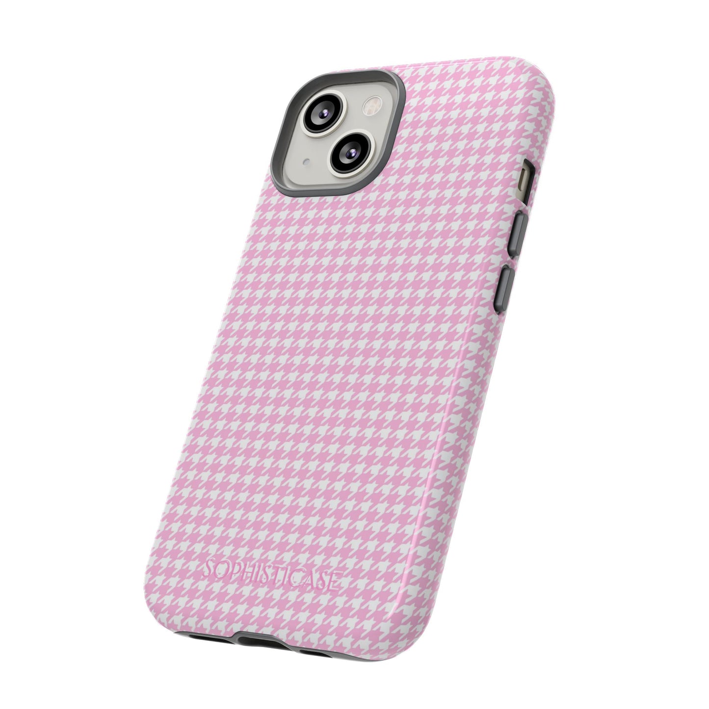 Houndstooth in Pink - iPhone Case, Samsung Galaxy Case, Google Pixel Case