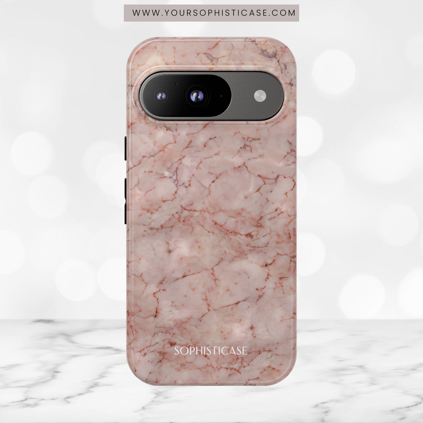Marble Opulence in Pink - iPhone Case, Samsung Galaxy Case, Google Pixel Case