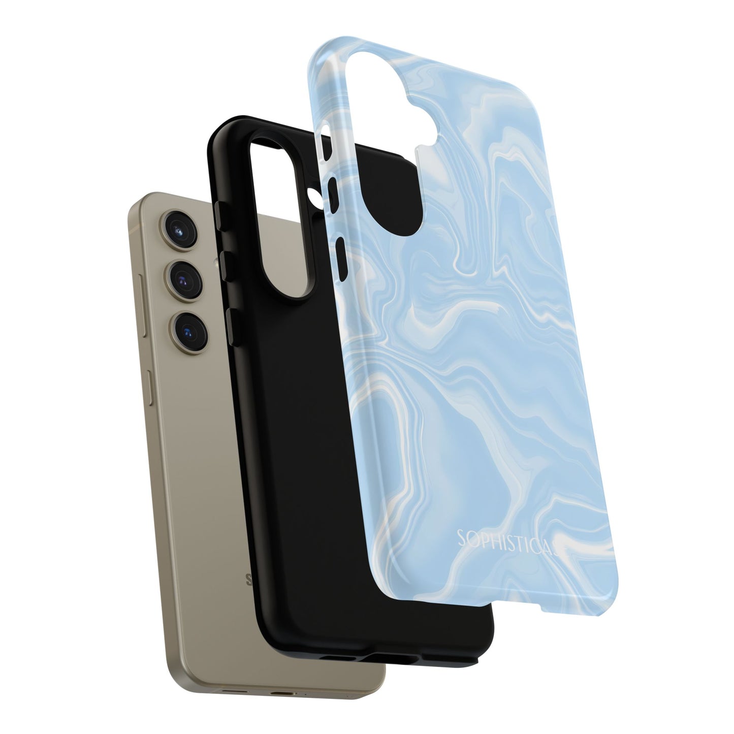 Liquid Dreams in Blue - Protective Phone Case for Samsung Galaxy