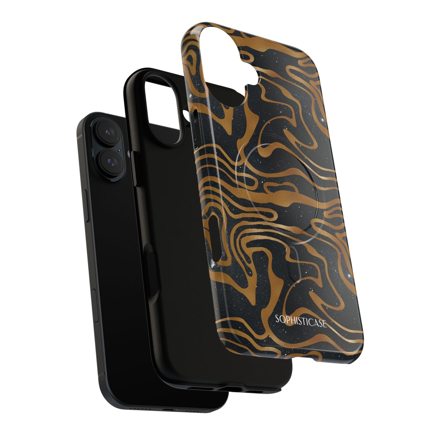 Cosmic Gold in Black - iPhone Magsafe Case